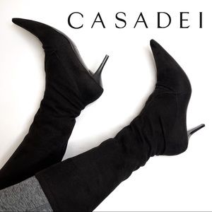 CASEDEI Black Kitten Heel Boots